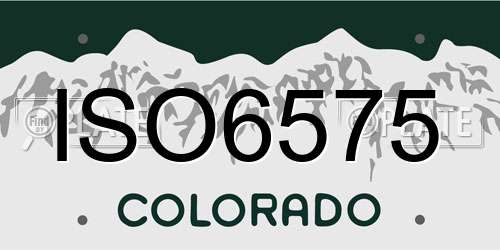 ISO6575 Colorado License Plate