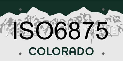 ISO6875 Colorado License Plate