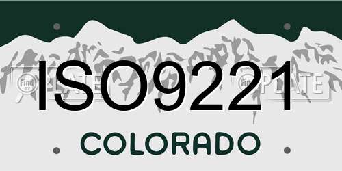 ISO9221 Colorado License Plate