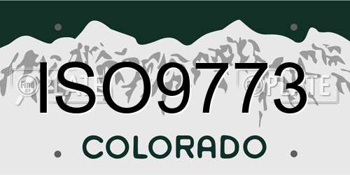 ISO9773 Colorado License Plate