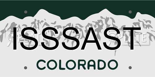 ISSSAST Colorado License Plate