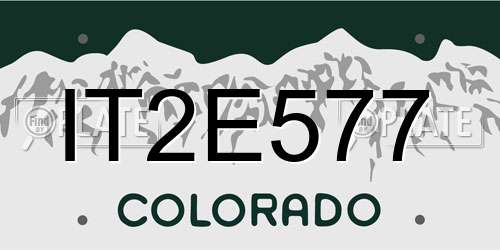IT2E577 Colorado License Plate