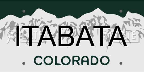 ITABATA Colorado License Plate