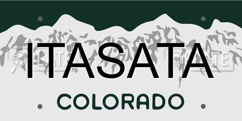 ITASATA Colorado License Plate