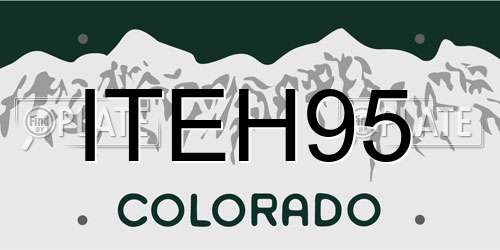 ITEH95 Colorado License Plate