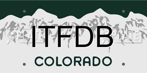 ITFDB Colorado License Plate