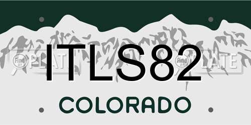 ITLS82 Colorado License Plate