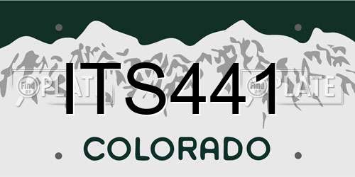 ITS441 Colorado License Plate