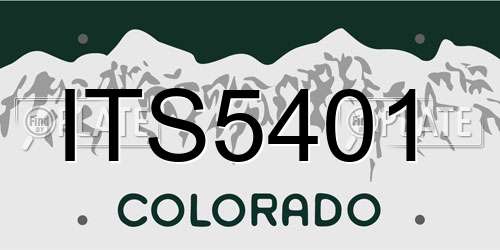 ITS5401 Colorado License Plate