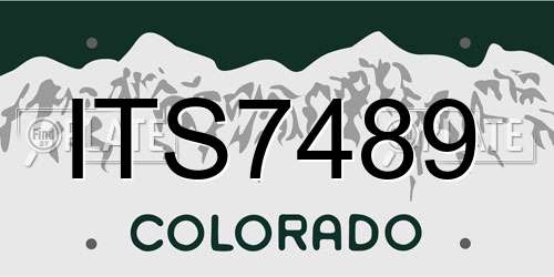 ITS7489 Colorado License Plate