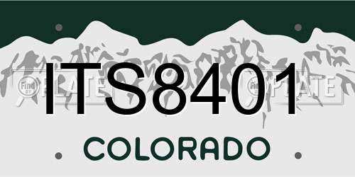 ITS8401 Colorado License Plate