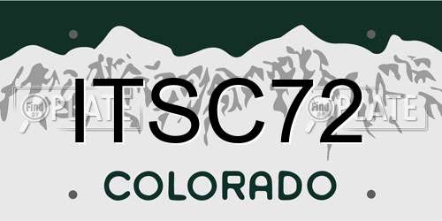 ITSC72 Colorado License Plate