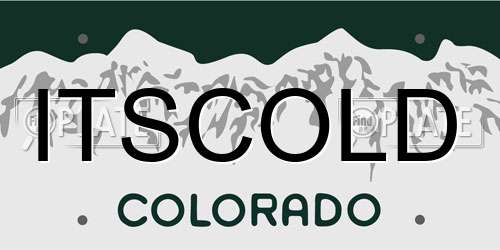 ITSCOLD Colorado License Plate