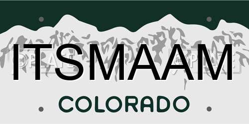 ITSMAAM Colorado License Plate