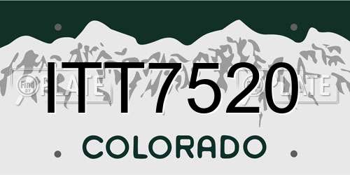 ITT7520 Colorado License Plate