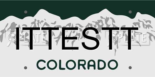 ITTESTT Colorado License Plate