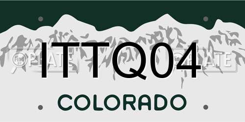 ITTQ04 Colorado License Plate