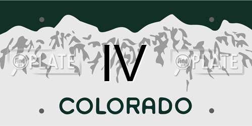 IV Colorado License Plate