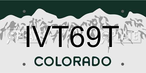 IVT69T Colorado License Plate