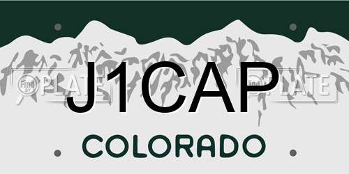 J1CAP Colorado License Plate