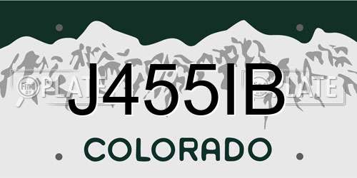 J455IB Colorado License Plate