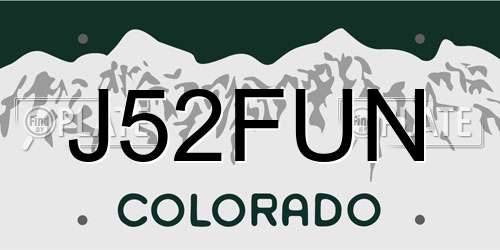 J52FUN Colorado License Plate