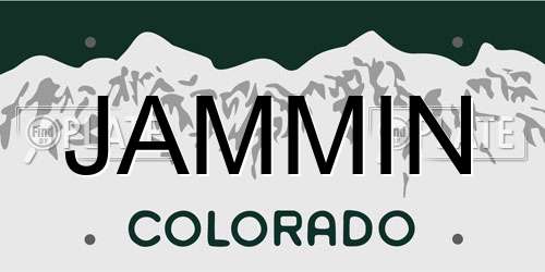 JAMMIN Colorado License Plate