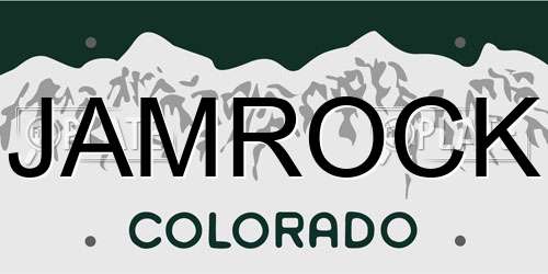 JAMROCK Colorado License Plate