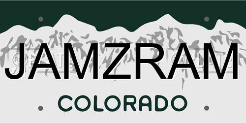 JAMZRAM Colorado License Plate