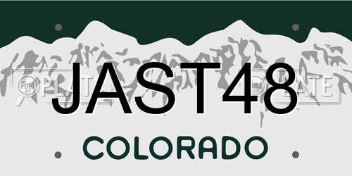 JAST48 Colorado License Plate
