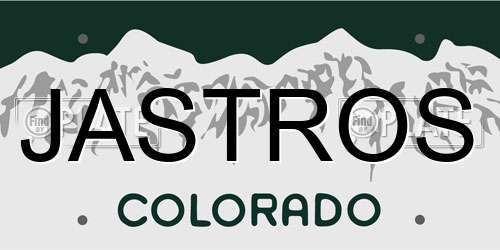 JASTROS Colorado License Plate