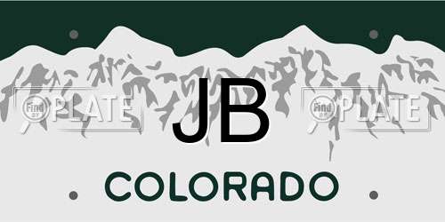 JB Colorado License Plate