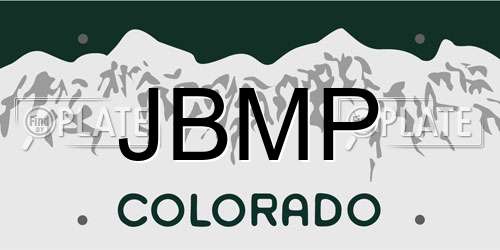 JBMP Colorado License Plate