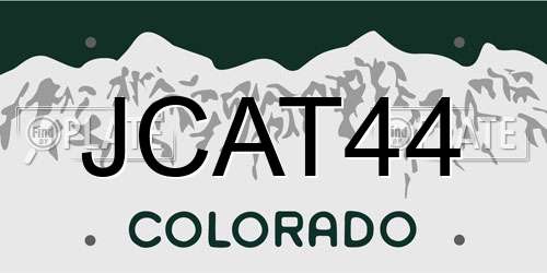 JCAT44 Colorado License Plate