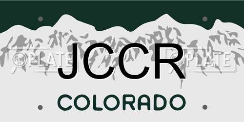 JCCR Colorado License Plate