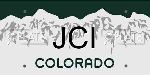 JCI Colorado License Plate