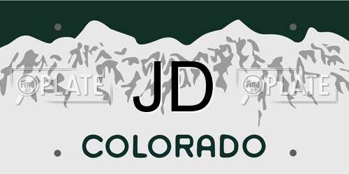 JD Colorado License Plate