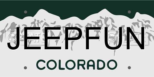JEEPFUN Colorado License Plate