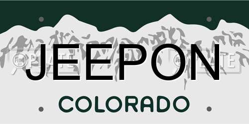 JEEPON Colorado License Plate