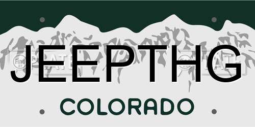 JEEPTHG Colorado License Plate