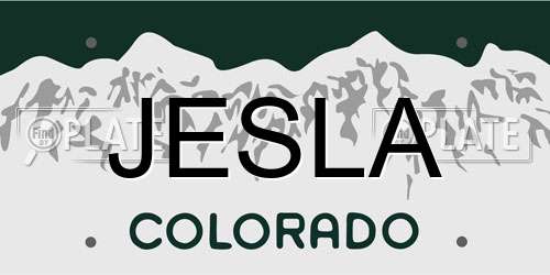 JESLA Colorado License Plate