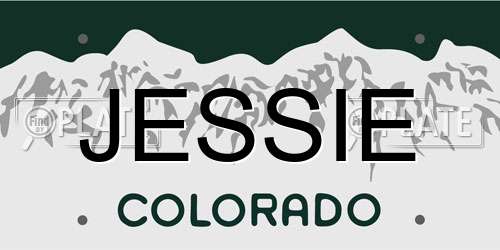JESSIE Colorado License Plate