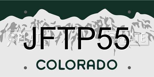 JFTP55 Colorado License Plate