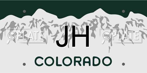 JH Colorado License Plate
