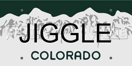 JIGGLE Colorado License Plate