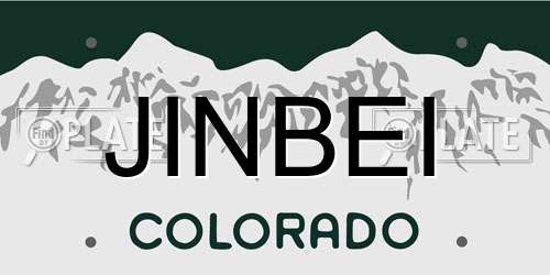 JINBEI Colorado License Plate