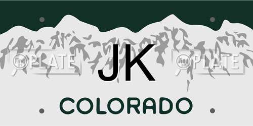 JK Colorado License Plate