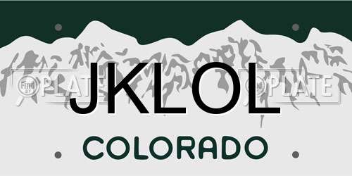 JKLOL Colorado License Plate