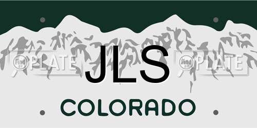 JLS Colorado License Plate