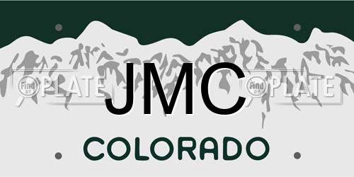 JMC Colorado License Plate
